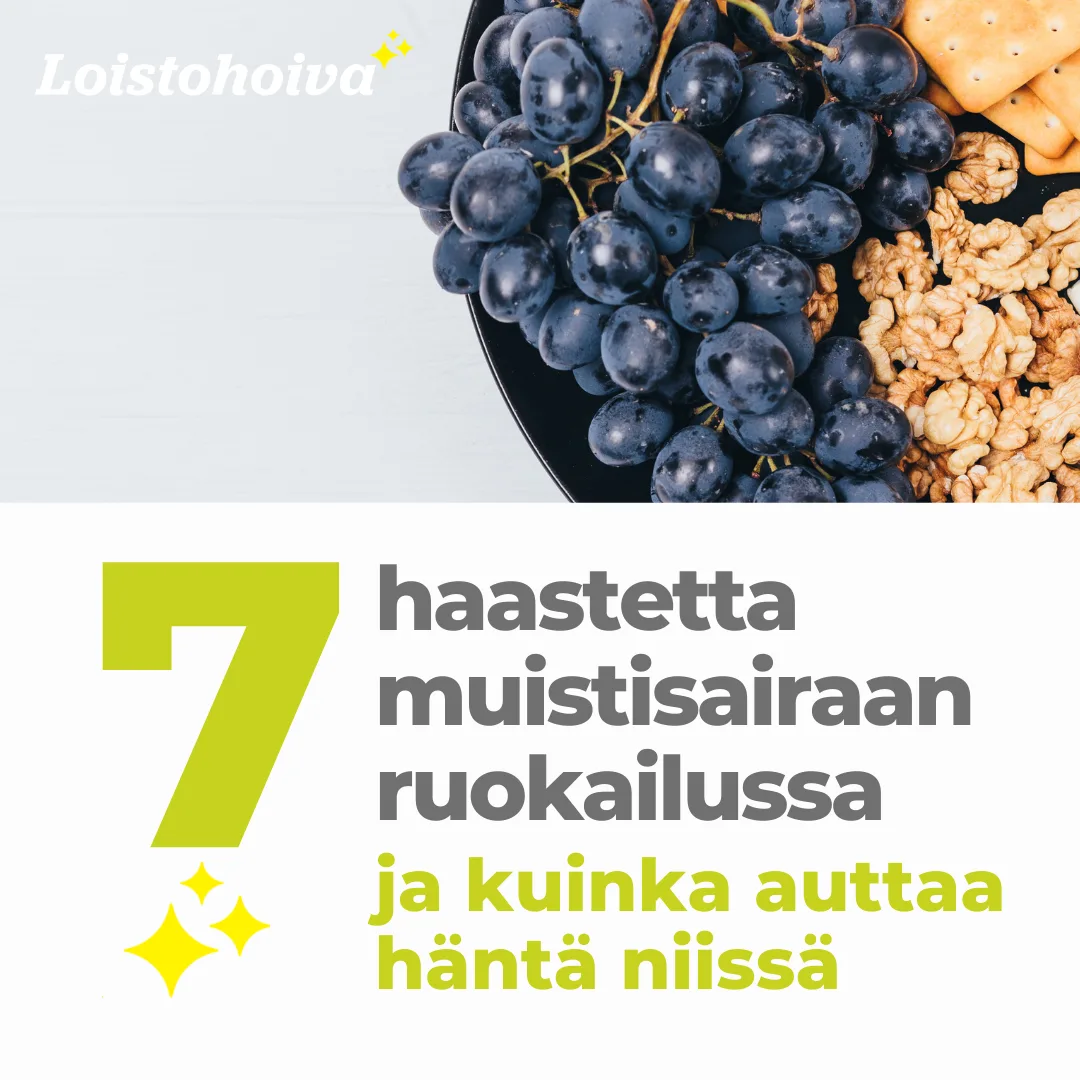 7 vinkkiä muistisairaan ruokailuun