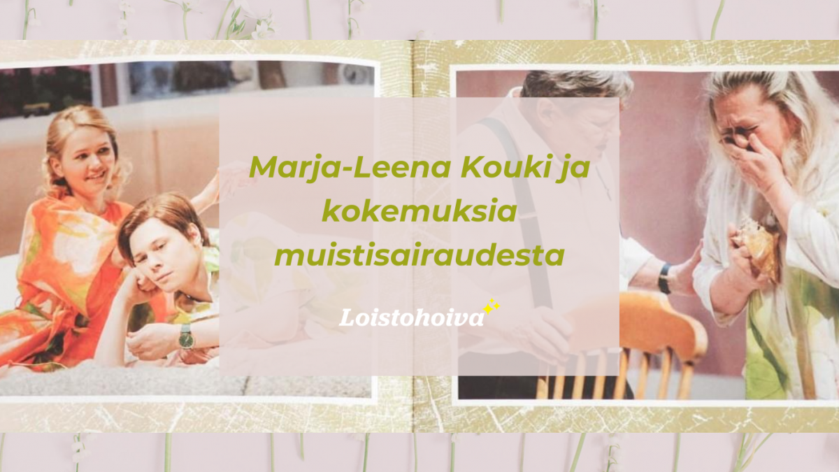 Marja-Leena Kouki ja kokemuksia muistisairaudesta, kuva Katoava Maa esitteestä