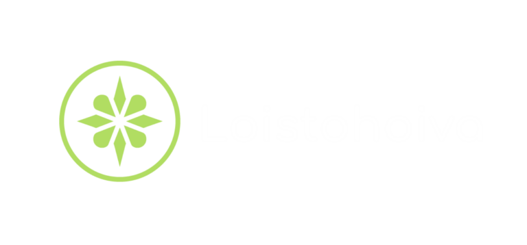 vihreä valkoinen loistohoiva logo vaaka