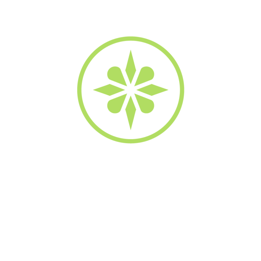 Loistohoiva logo vihreavalkoinen