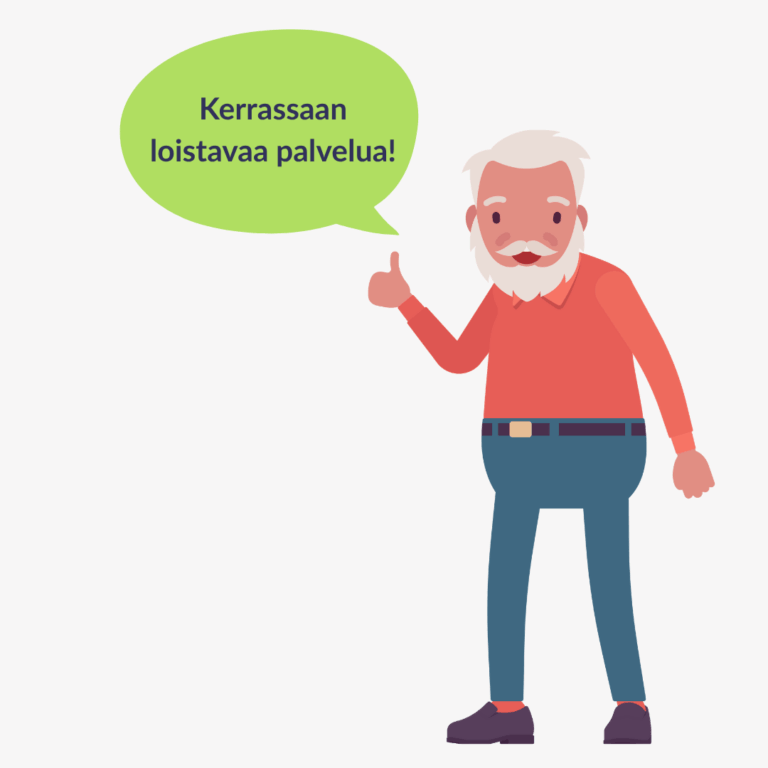 Loistavaa palvelua