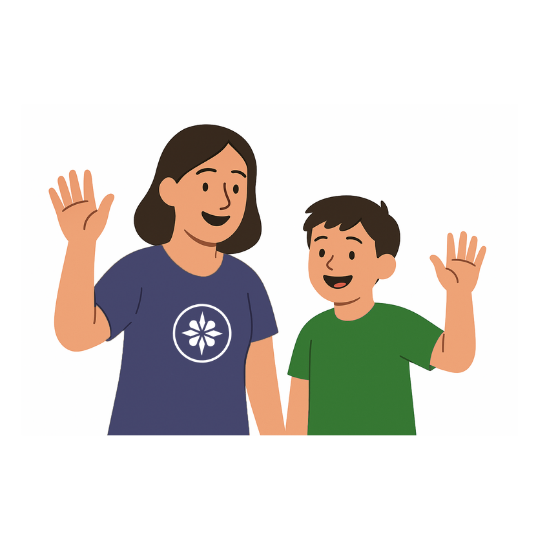 Avustaja ja poikalapsi